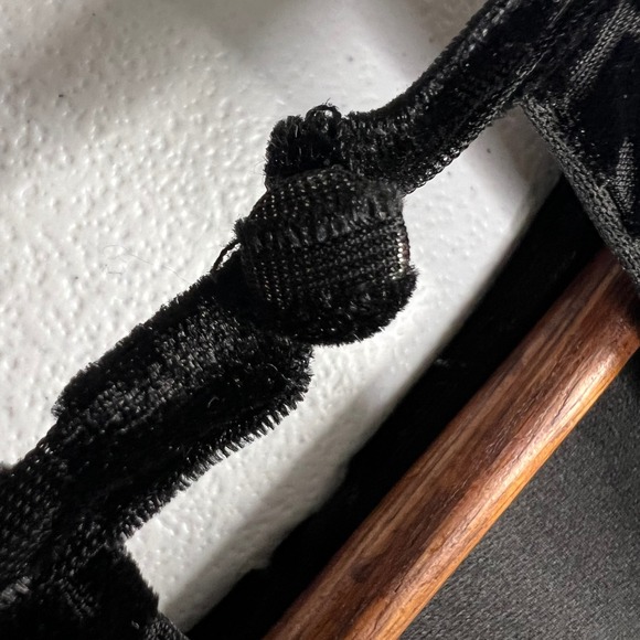 Vintage Francesca's Velvet Burnout Halter Top Damask Goth Vamp Witchy Punk Y2K M - Picture 11 of 12